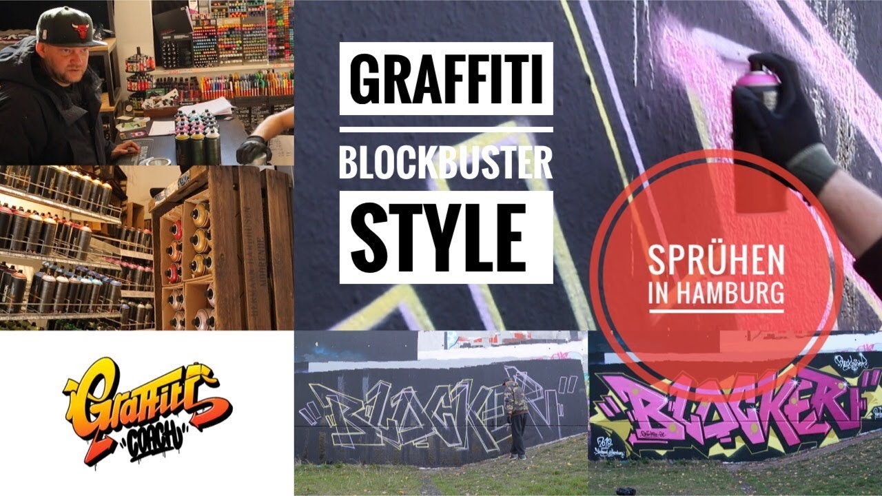 Graffiti - Blockbuster Style lernen & sprühen in Hamburg - Graffiti Coach