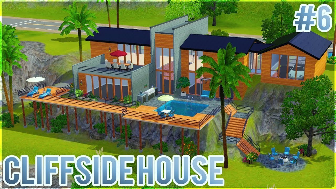The Sims 3: Let's Build a Cliffside House (Part 6) Outdoor Furnishing