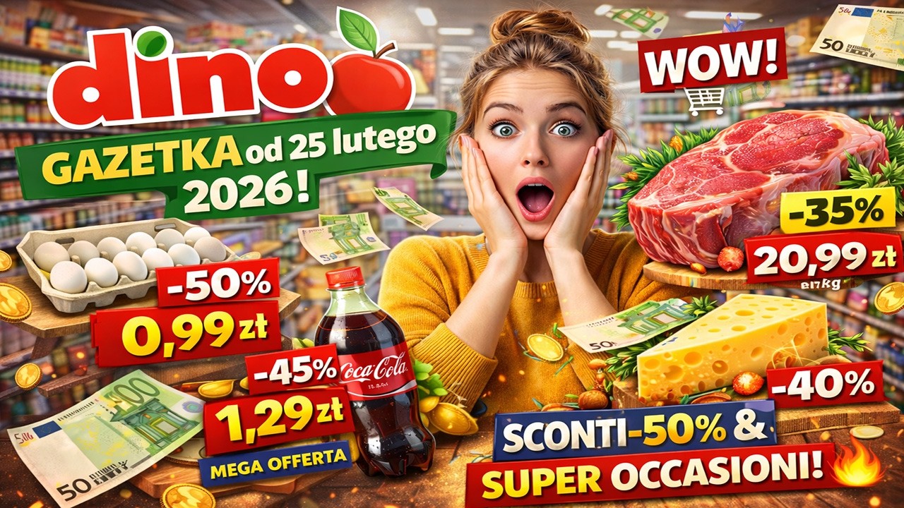 Dino Gazetka od jutra 25 lutego 2026 🔥 NOWE PROMOCJE | Szokujące Obniżki! 🛒 Co warto kupić?
