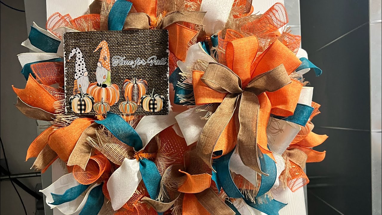 Fall poof  ruffle deco mesh wreath| Hard Working Mom |How to| Wreath Kit