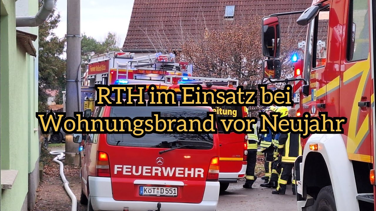 ++ RTH IM EINSATZ ++ Wohnungsbrand fordert schwerverletzte Person - Feuerwehren im Einsatz - Görzig