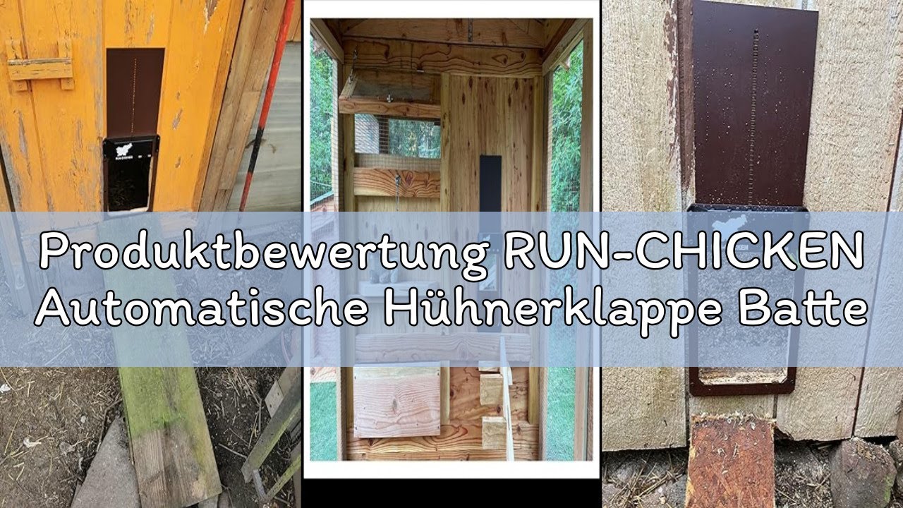 Produktbewertung RUN-CHICKEN Automatische Hühnerklappe Batterie, Lichtsensor, Timer, Verzögerungsopt