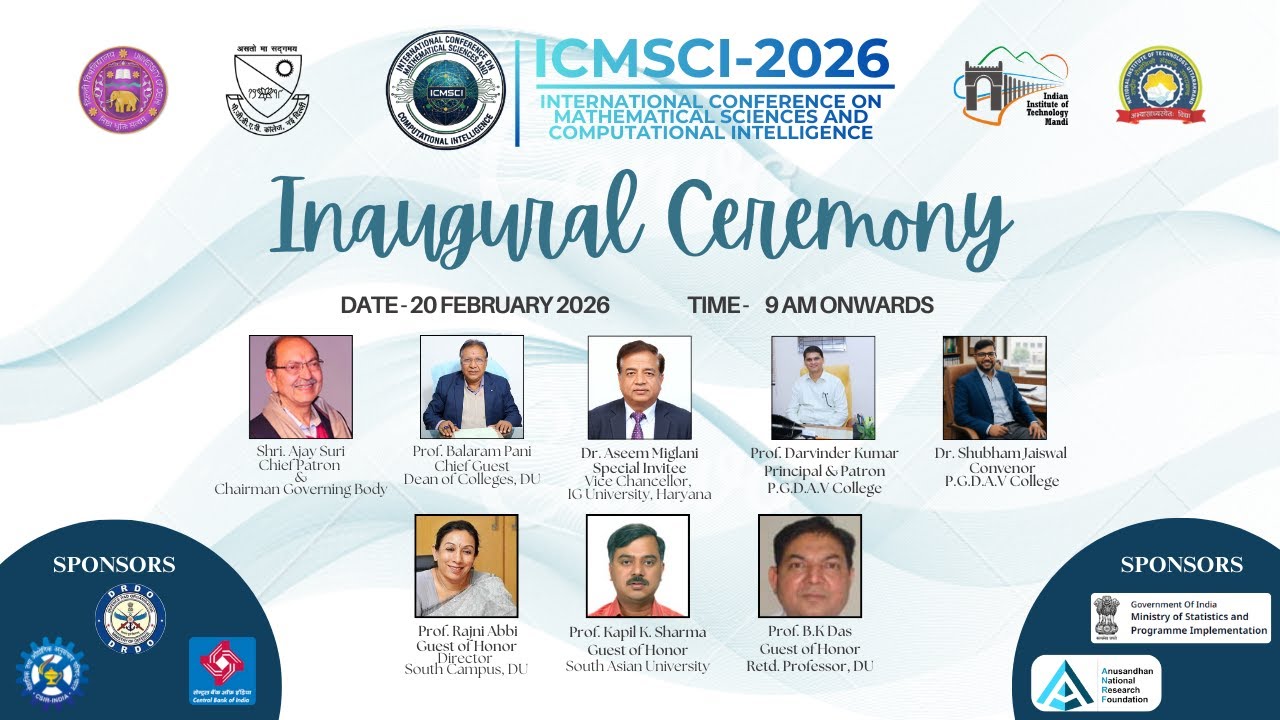 Inaugural Ceremony of ICMSCI 2026