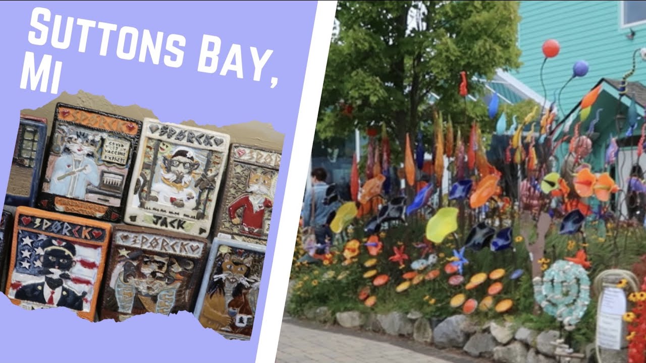 Downtown Suttons Bay On The Leelanau Peninsula Of Michigan.