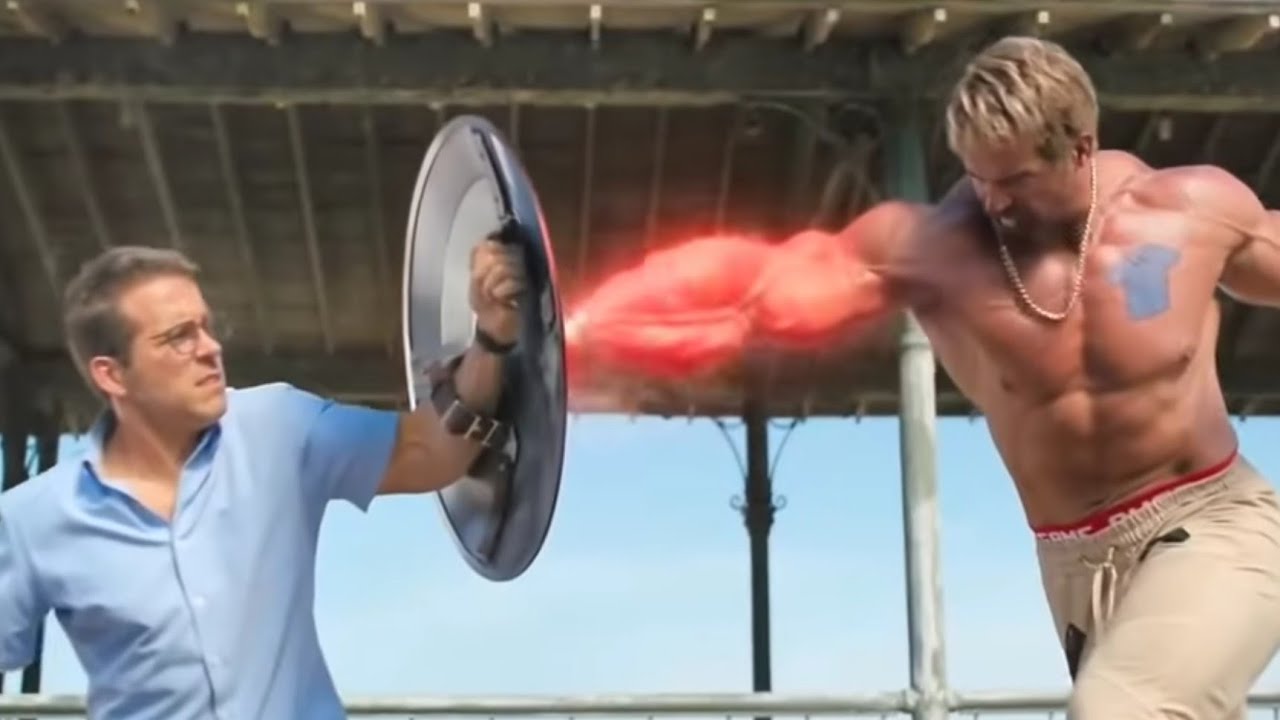 Free Guy, Captain America, Hulk & Star Wars in a fight with Dude