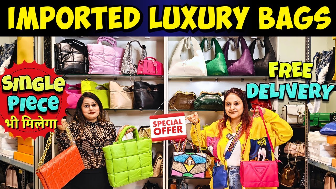 Imported ladies purse & Handbags retail market in delhi Single piece at wholesale price #handbags