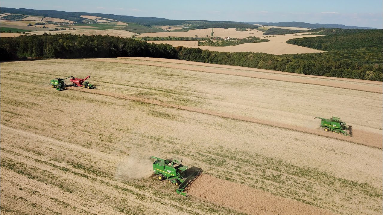 Moravia Harvest - 2x John Deere S680i, 2x T660, 8430 + Horsch titan 34 UW