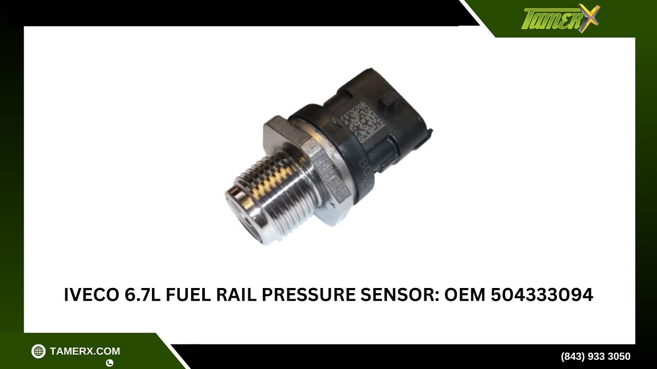 Iveco 6.7L Fuel Rail Pressure Sensor : OEM 504333094