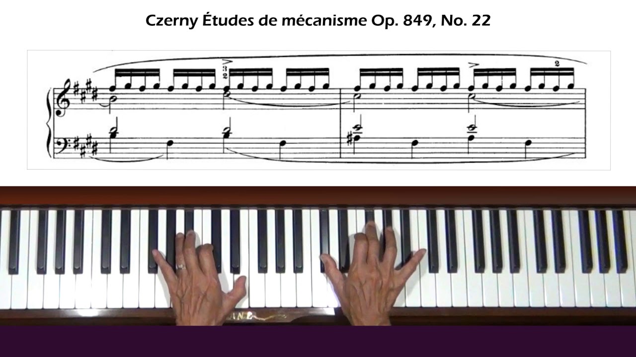 Czerny 30 Études de mécanisme Op. 849, No. 22 Piano Tutorial