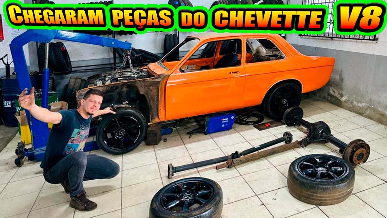 EIXO de S10 no CHEVETTE V8 - Motor de MERCEDES COUPE 400 cv