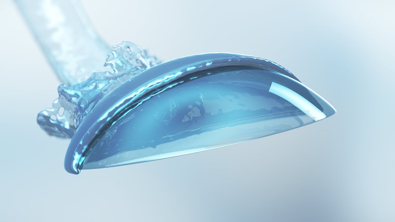 Medical Device Animation: Air Optix Plus HydraGlyde Contact Lens Technology