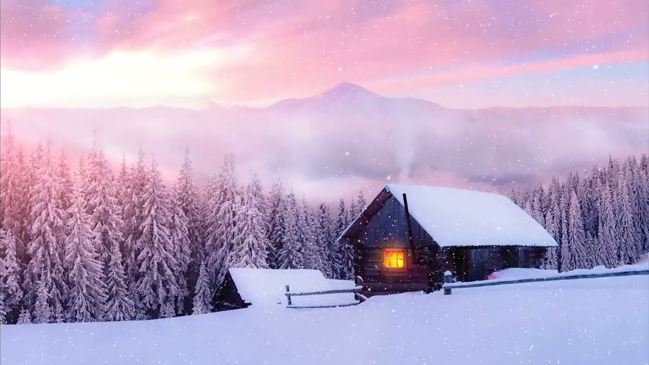 Snowfall in the Mountains | Relaxing Snow Falling Sounds for Winter Ambiance | 10 Hours | HD