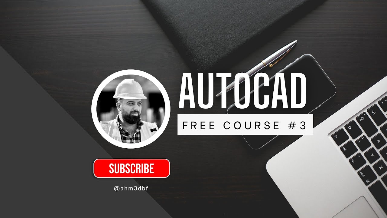 تعلم AutoCAD من الصفر | أوامر التعديل الأساسية | Move Copy Mirror Rotate  (محاضرة 3)
