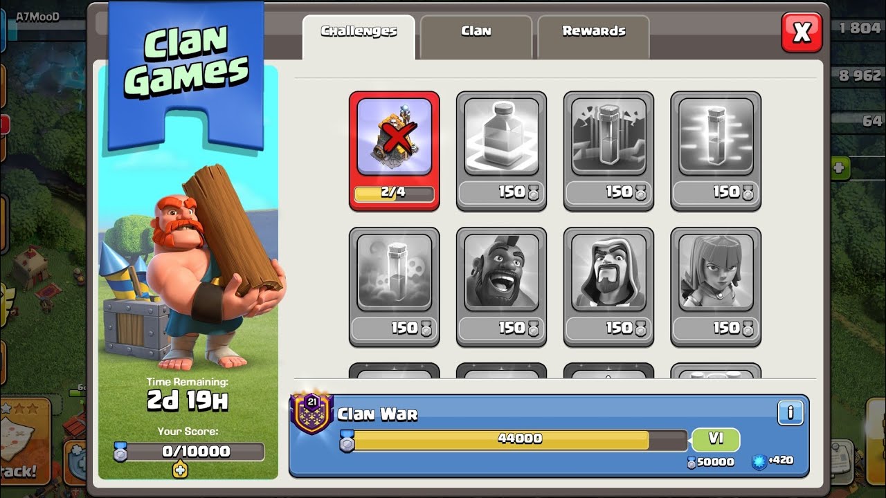Clash Of Clans | Clan Games 25 jan