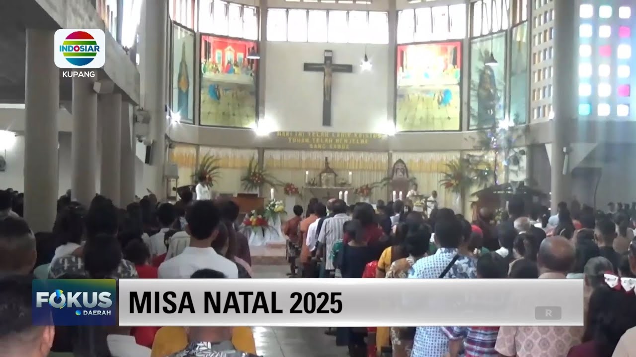 RIBUAN UMAT MENGIKUTI MISA NATAL DI GEREJA KATEDRAL ATAMBUA || INDOSIAR KUPANG