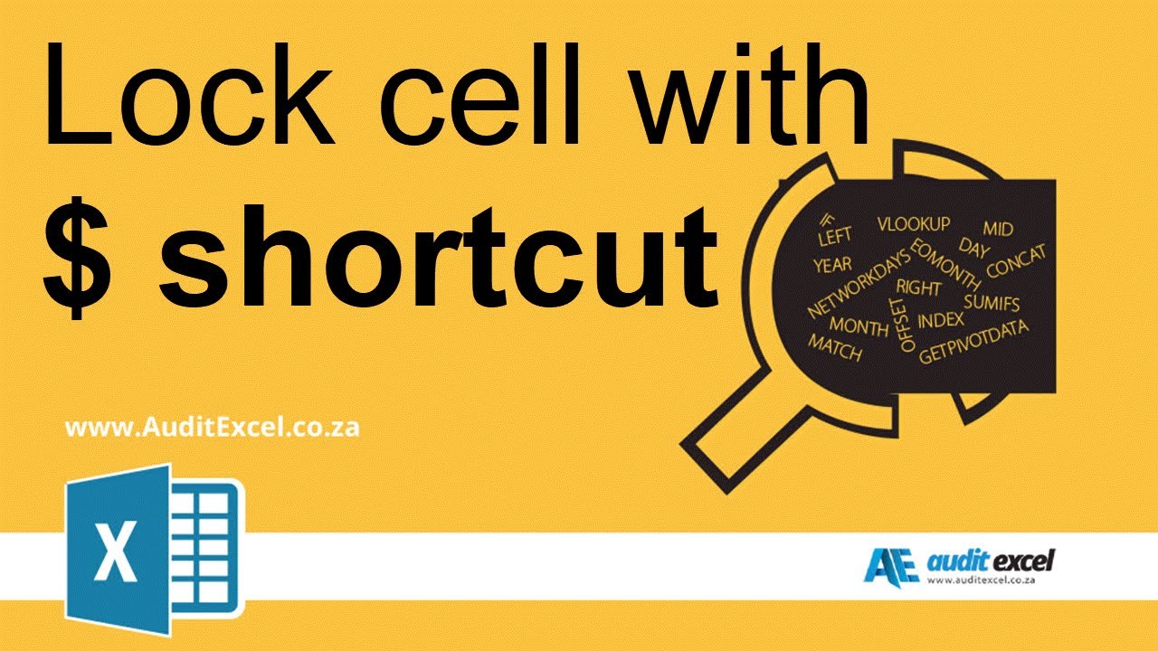 Shortcut to add $ to Excel formula
