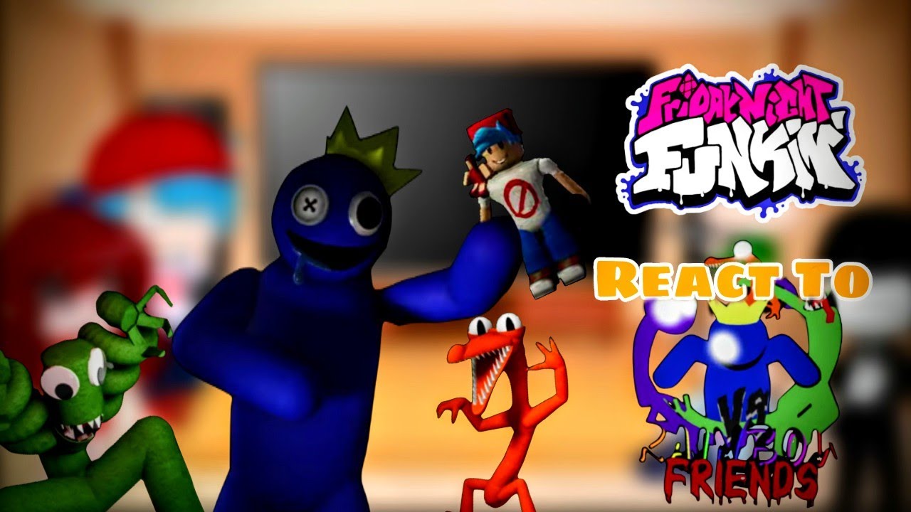 Rainbow Friends || BF With His Fnf Friends React To Roblox Rainbow Friends Chapter 1