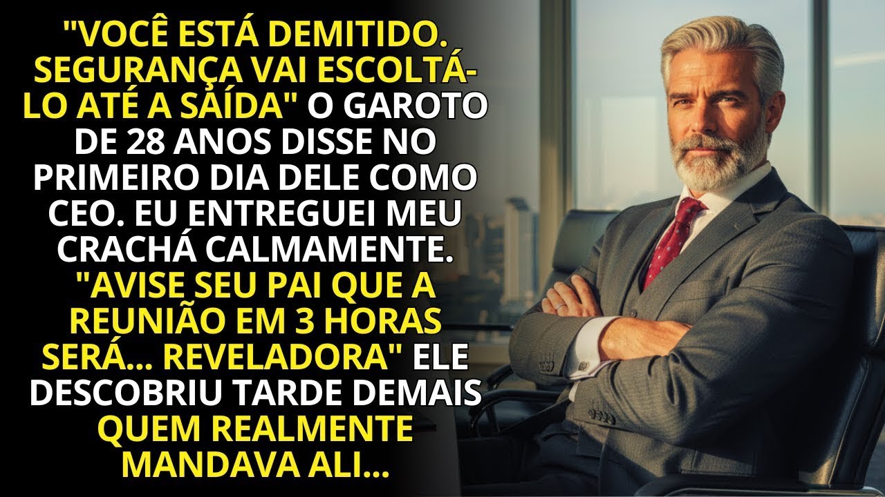 Fui demitido pelo filho do CEO no meu primeiro dia. Ele não sabia que eu tinha 72% da empresa...