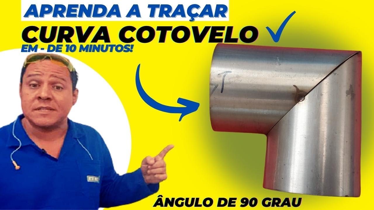 ✅Como traçar curva de 90 graus tipo cotovelo passo a passo !