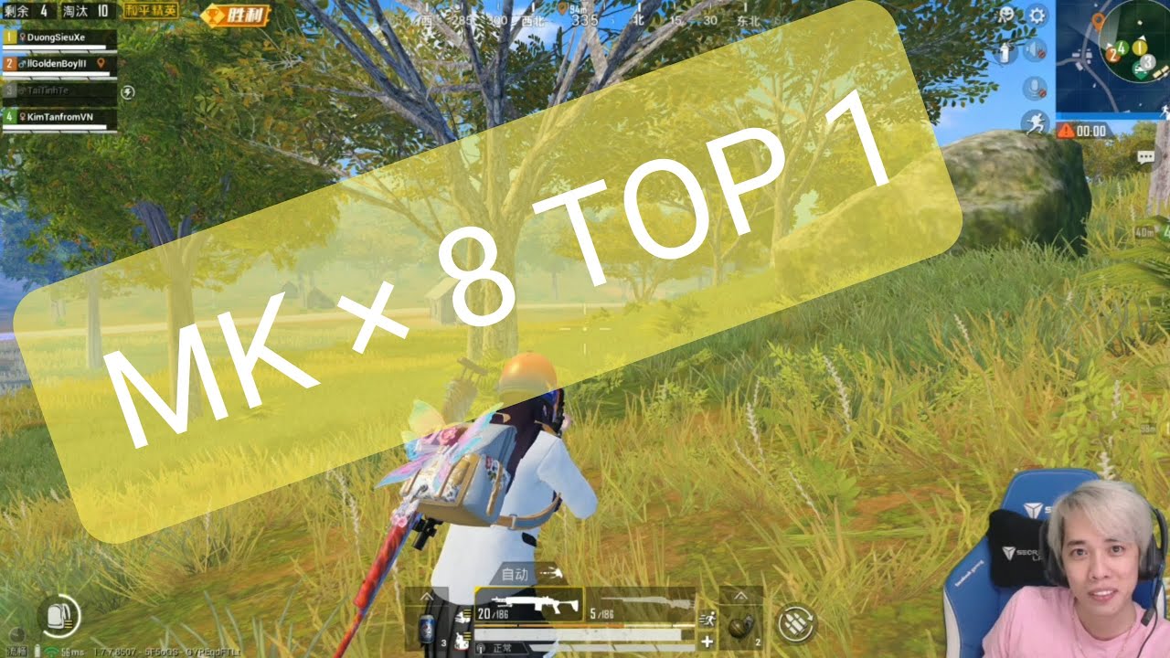 PUBG - MOBILE #07 - 12/04 [Nam Blue] Combo MK × 8. Auto Top1 cùng đồng bọn.