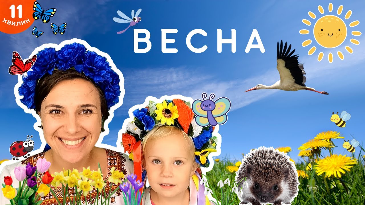 🌸 ВЕСНА 🌸 - навчальне відео для дітей українською