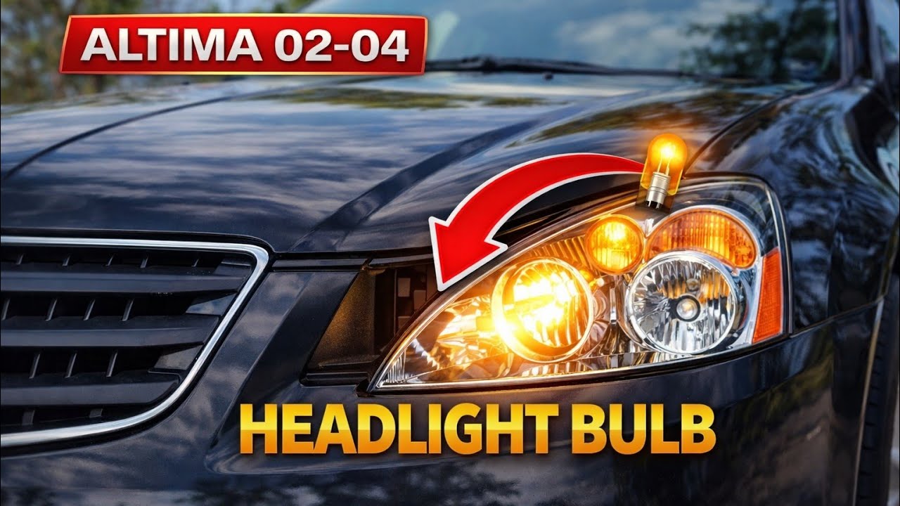 How remove replace headlight bulbs 2002- 2004 nissan altima