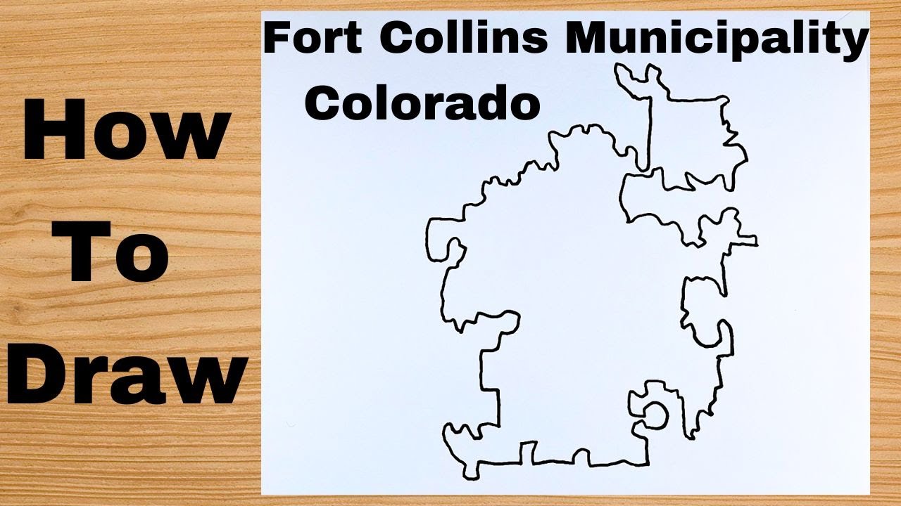 Drawing Fort Collins Municipality Map - United States