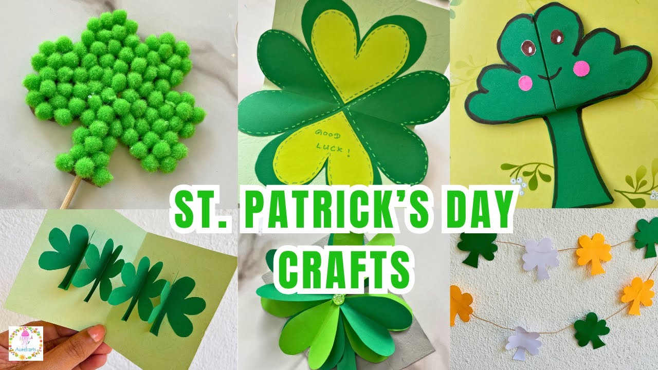 5 Ideas to Celebrate St. Patrick's Day | St. Patrick's Day Craft Ideas | Paper Shamrock Crafts