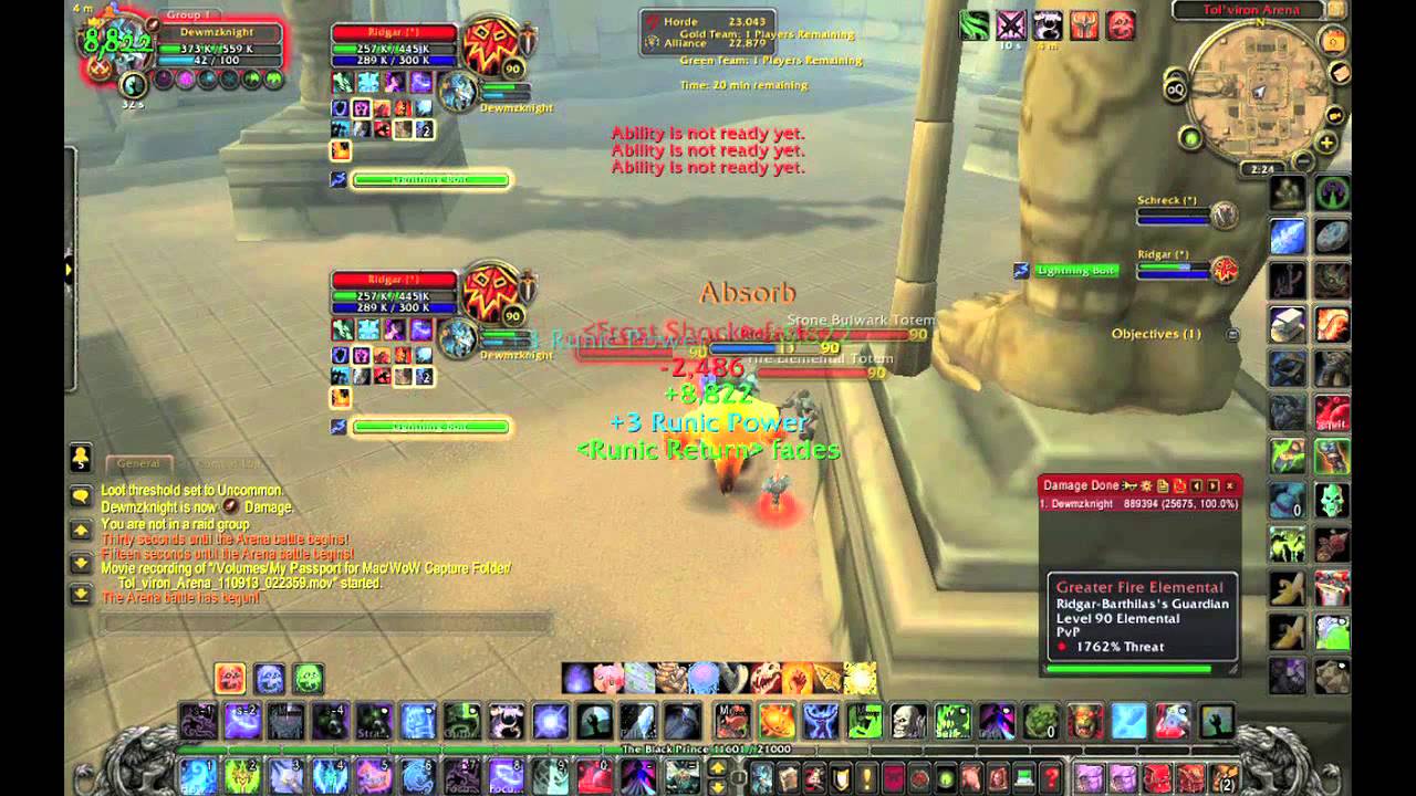 Frost Death Knight 1v2 arena 5.4 MoP