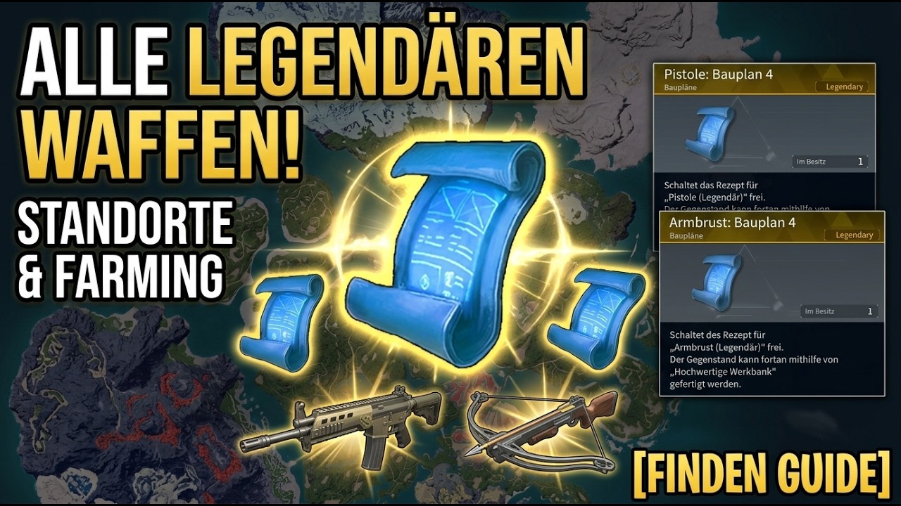 ALLE Legend&auml;ren WAFFEN-Baupl&auml;ne in Palworld finden! (Standorte & Drops)