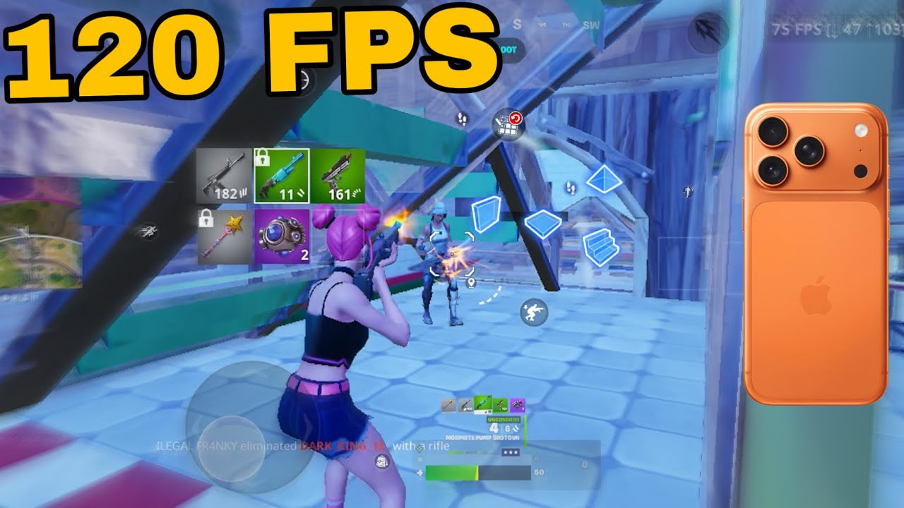 iPhone 17 Pro 120 Fps Fortnite Mobile Gameplay *Platinum 1 Rank Game | Getting Closer To Unreal*