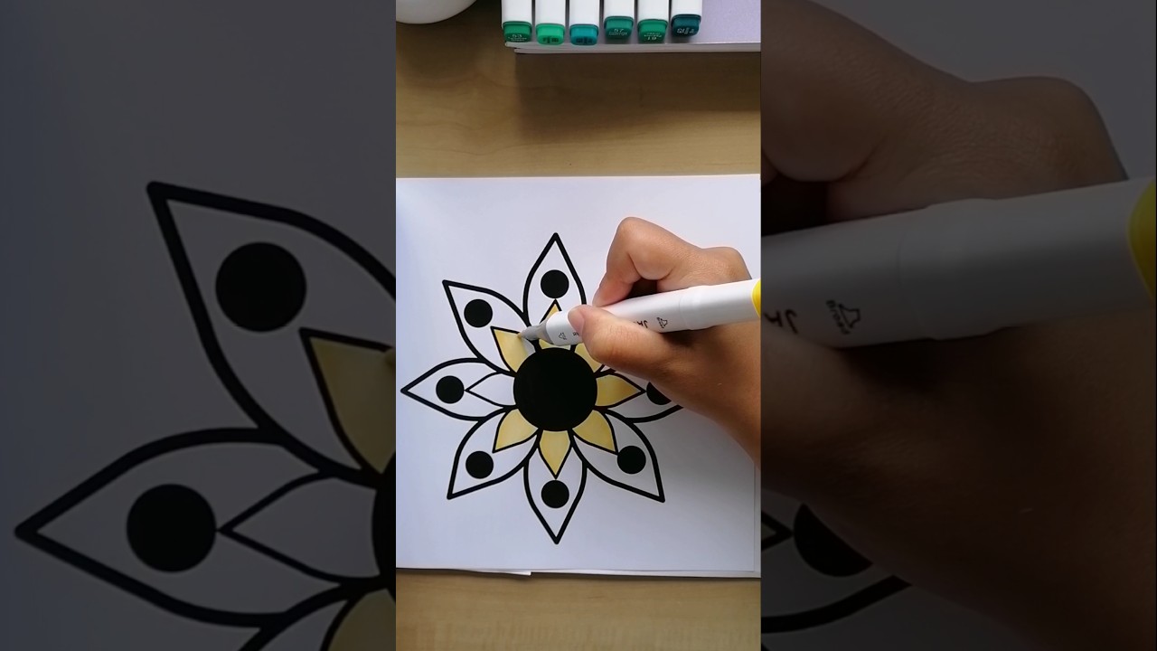 Mandala art #asmr #satisfyingpages #colortherapy #relaxation #colorpage #bold