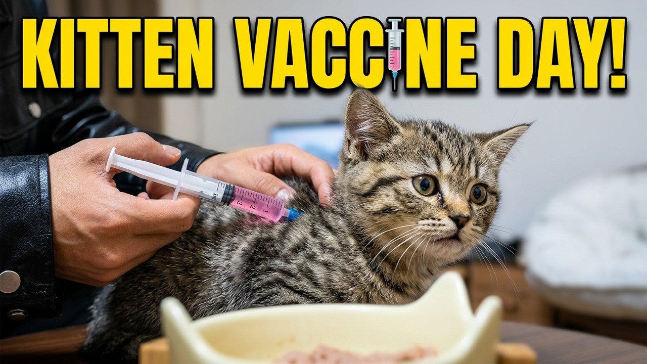 Kitten Getting Vaccinated, Growing So Fast!