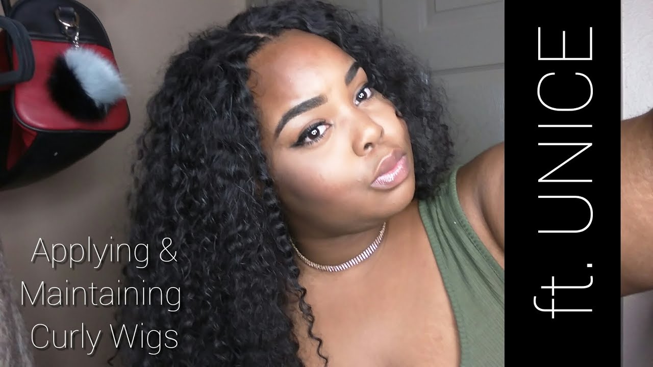 Applying Curly & Deep Wave Wigs + Maintenance ft. UNICE Hair