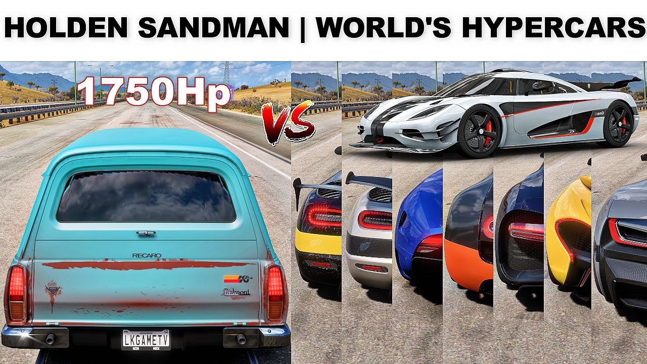 1700Hp Holden Sandman Van vs The World's Hypercars - Forza Horizon 5 | Drag Rcae Battle