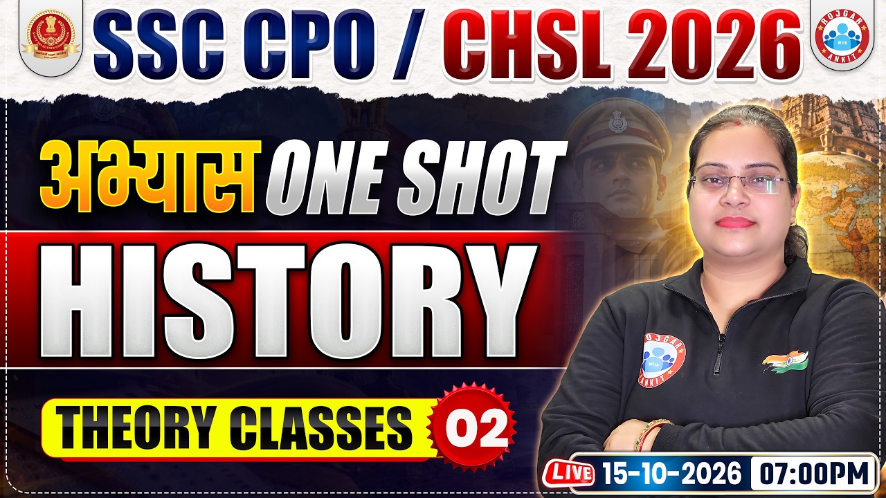 SSC CPO / CHSL 2026 History One Shot | Complete History Theory Class 02 | History  by Parul Ma'am