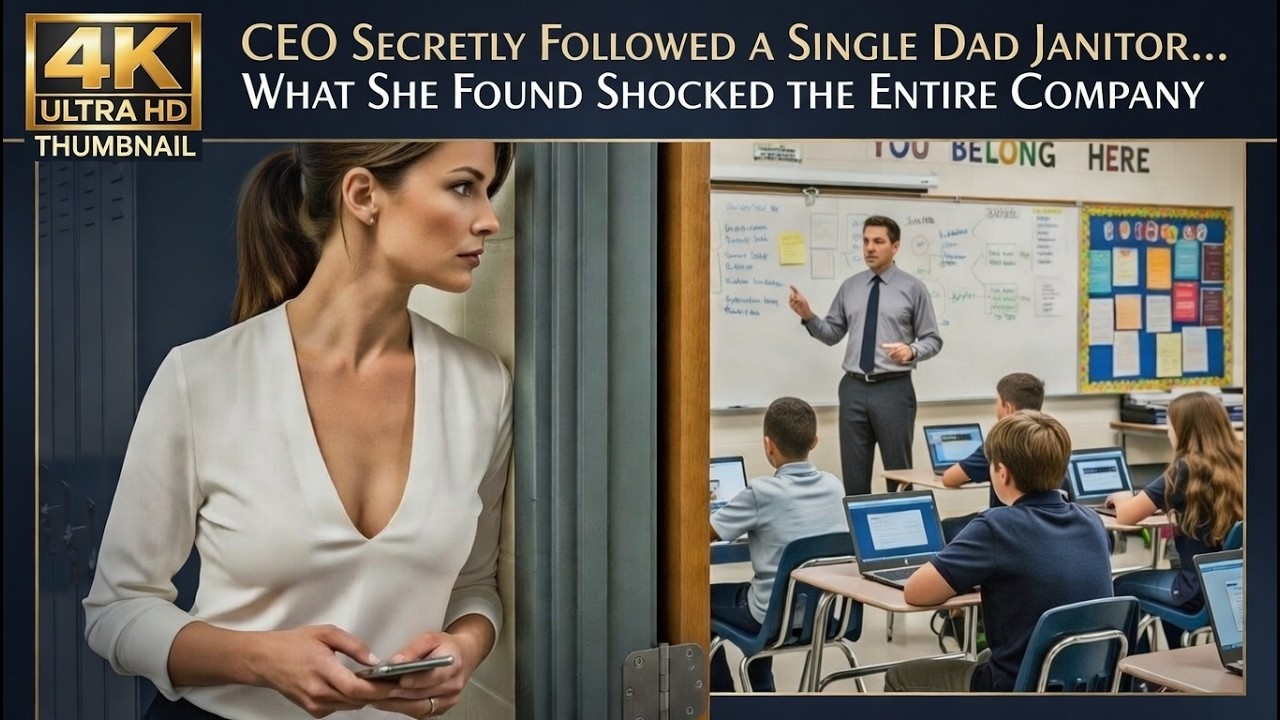 CEO Secretly Followed a Single Dad Janitor… What She Found Shocked the Entire Company