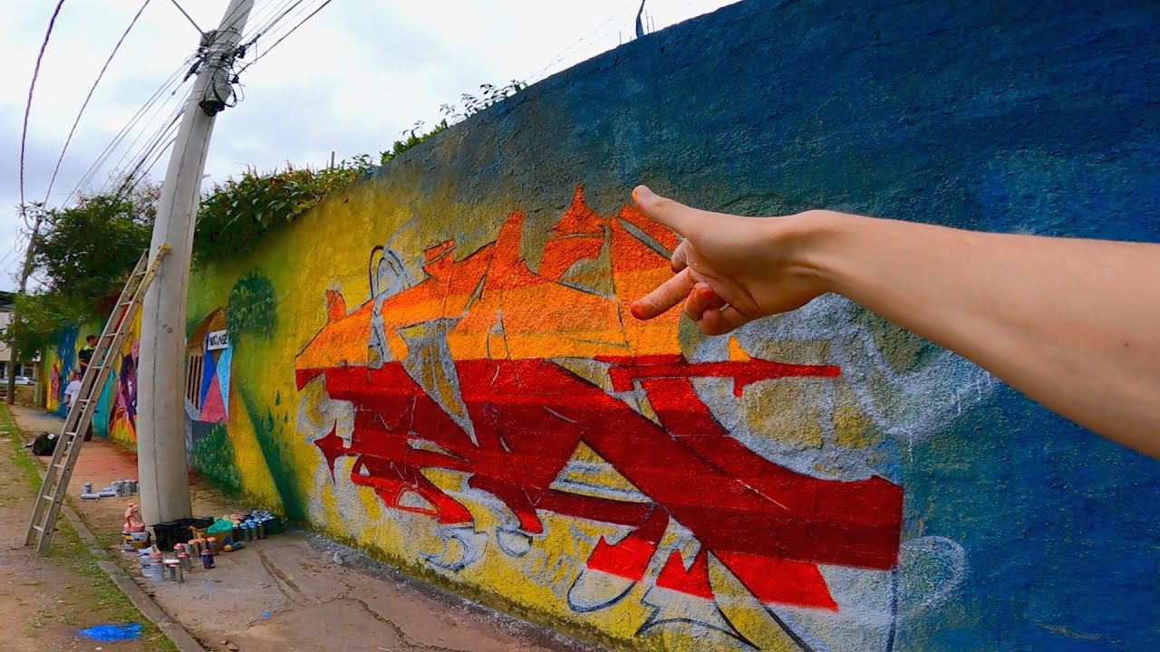 FIZ UM WILD STYLE GRAFFITI DE CORES QUENTES E ESSE FOI O RESULTADO
