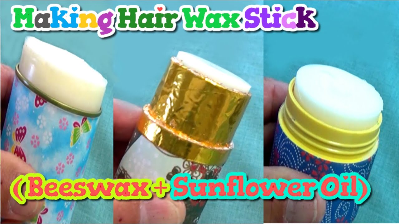 How to make Hair Wax/ DIY/ Tips for Living/ Sun flower oil hair wax/ Beeswax hair wax 【ENG Sub】