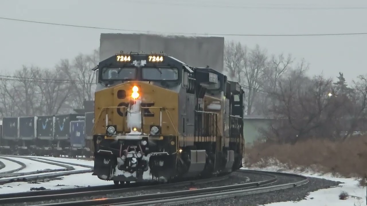 CSX In Dewitt Yard East Syracuse NY 2 -20-2026 i003 & Two LONG with DPU West Bound Manifests