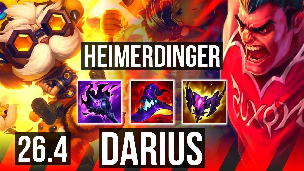 HEIMERDINGER vs DARIUS (TOP) | Good KDA: 10/2/6 | EUW Master | 26.4