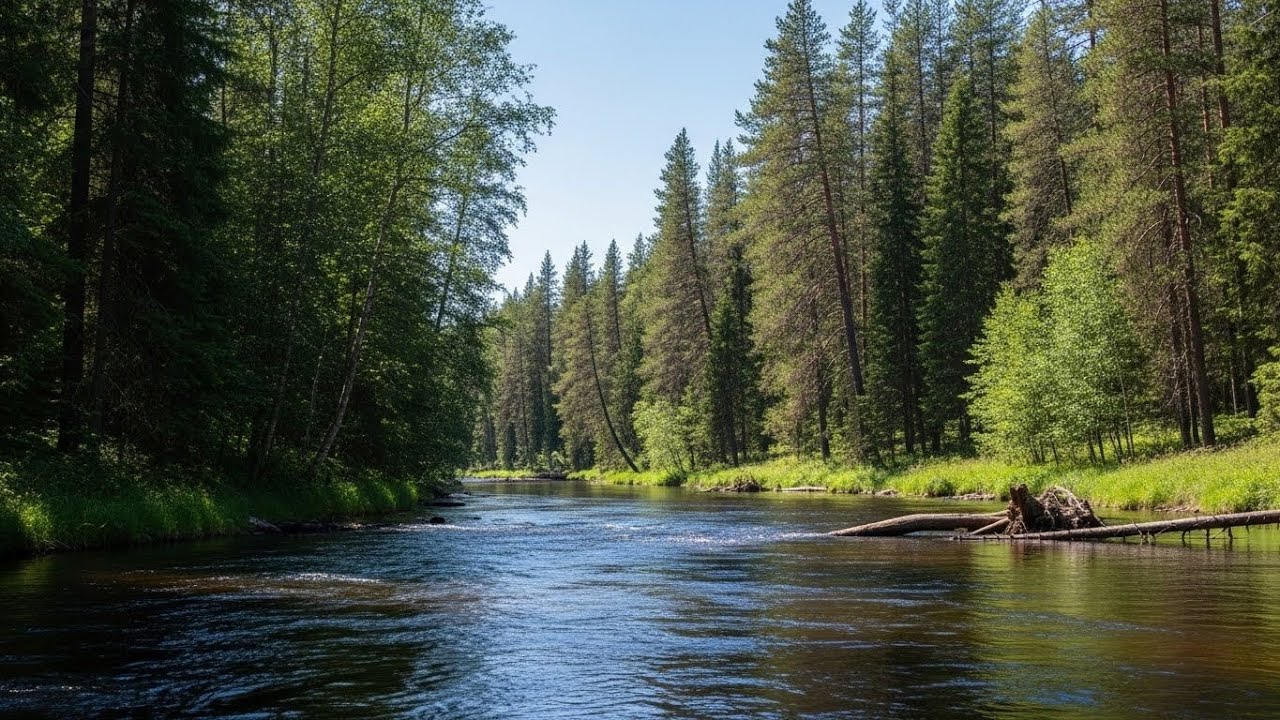 Flowing River Ambience 🌊 Peaceful Sound for Meditation, Focus, and Deep Relaxation #524