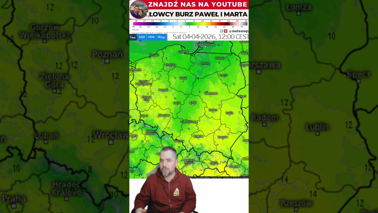 Szybka pogoda na sobotę i noc #pogoda #polska