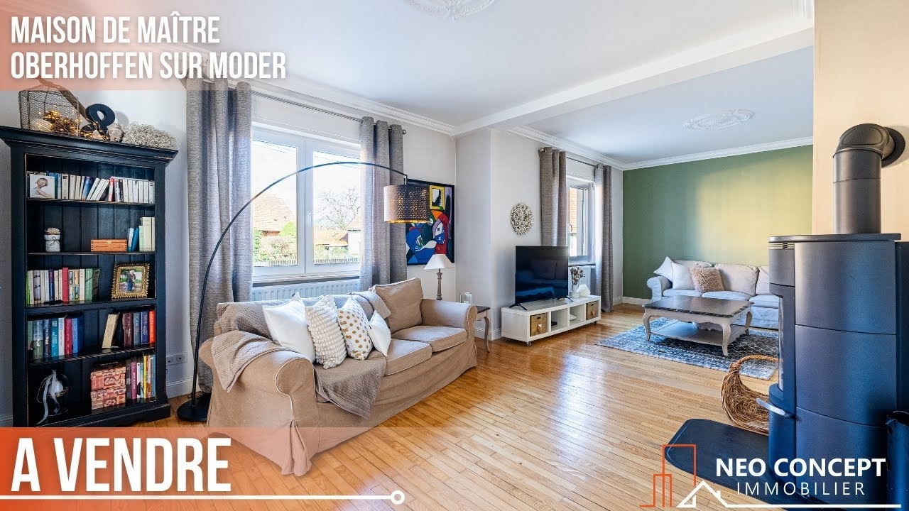 A VENDRE Maison de maître rénovée avec 5 chambres située à Oberhoffen sur Moder en Alsace