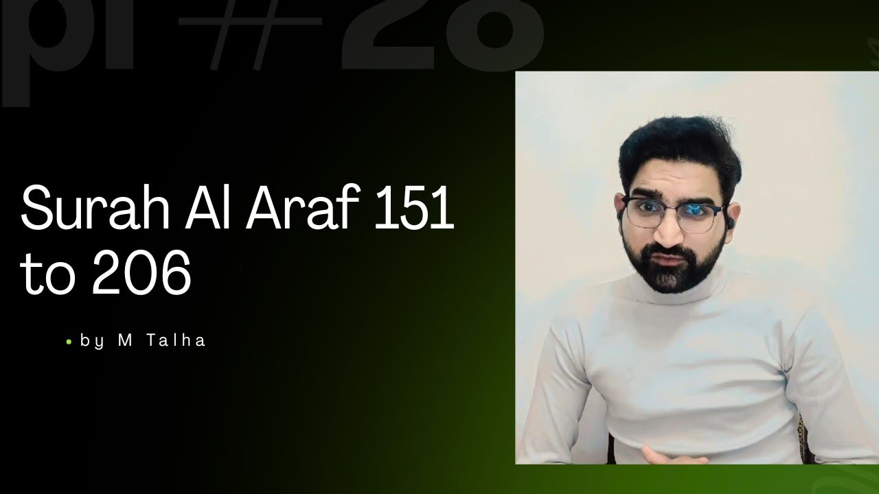 Dr M Talha Hassan  is live!Surah Al-A‘raf 151–206 | The Danger of Turning Away from Guidance