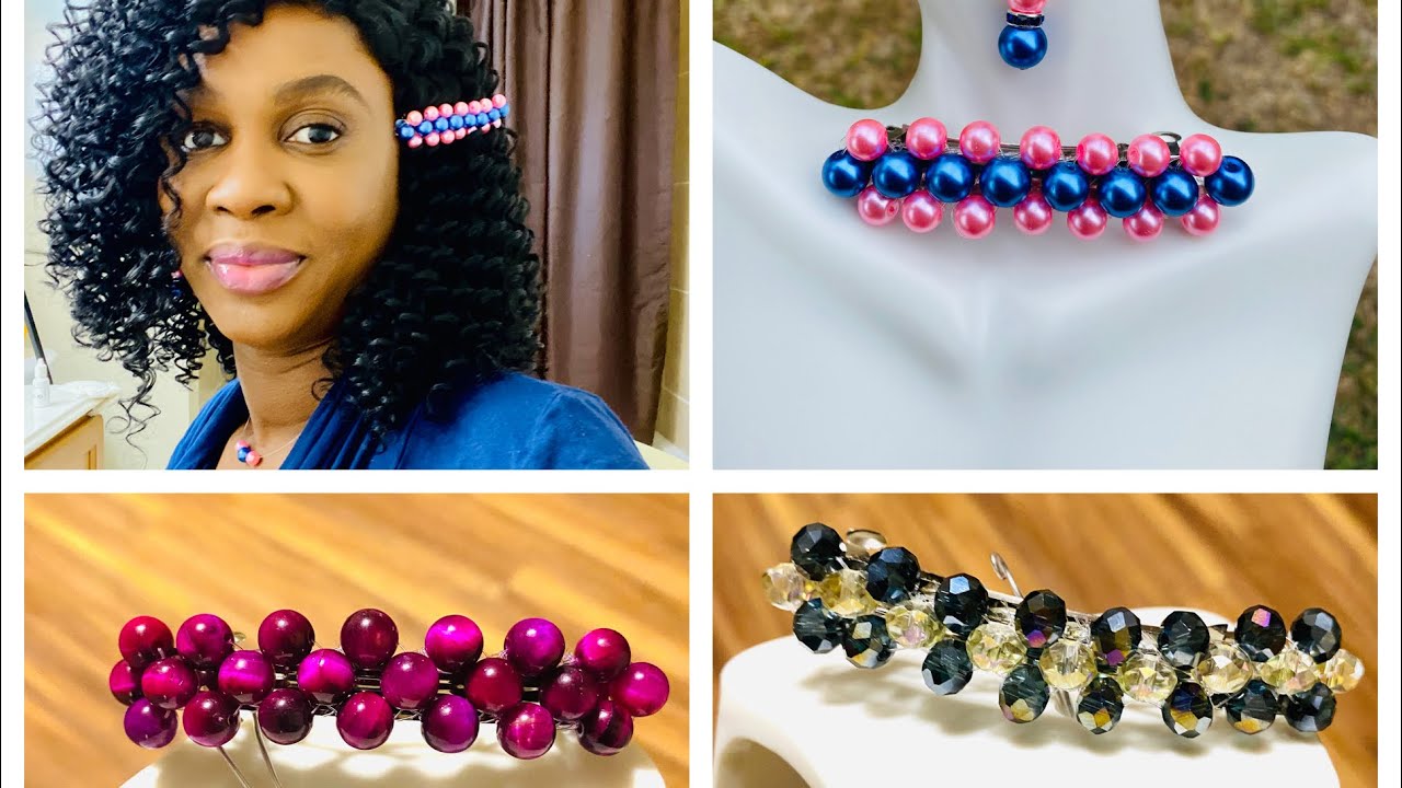 How to make Beaded Hair Clip| Beaded Hair Barrette / Clip Tutorial| DIY Hair Accessory Craft| Simple