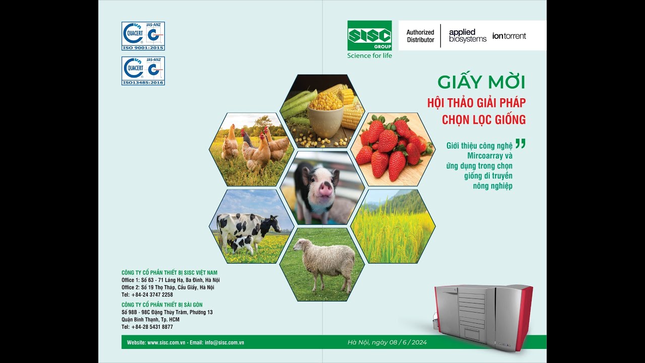 Hội thảo giải ph&aacute;p chọn lọc giống   SISC Vietnam ng&agrave;y 08/06/2024 #microarray #axiom #thermofisher