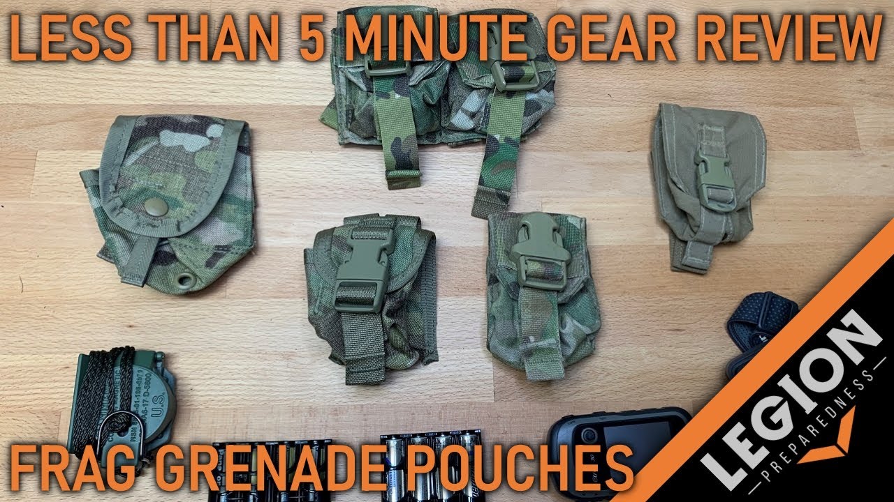 Eagle Industries, TYR Tactical, and Army Issued Frag Grenade Pouches (LT5MGR)