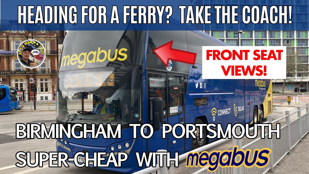 Ещё одна выгодная покупка Megabus! Моя поездка на автобусе Front Row из Бирмингема в Портсмут!