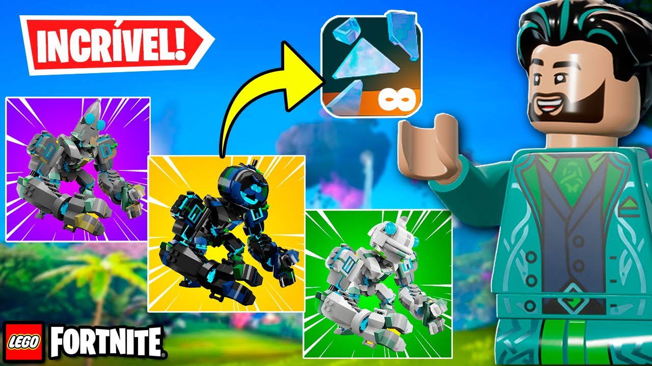 Como Achar e Derrotar os Novos Golens no Lego Fortnite - Colete Fragmentos da Fenda